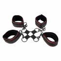 CalExotics Scandal Hog Tie - mankiety regulowane, czerwono-czarne