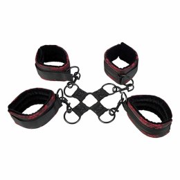 CalExotics Scandal Hog Tie - mankiety regulowane, czerwono-czarne