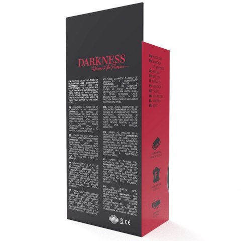 Darkness Gag z czarnym hakiem - regulowany pasek, skora, uniwersalny Darkness Gag z czarnym hakiem - regulowany pasek, skora, uniwersalny