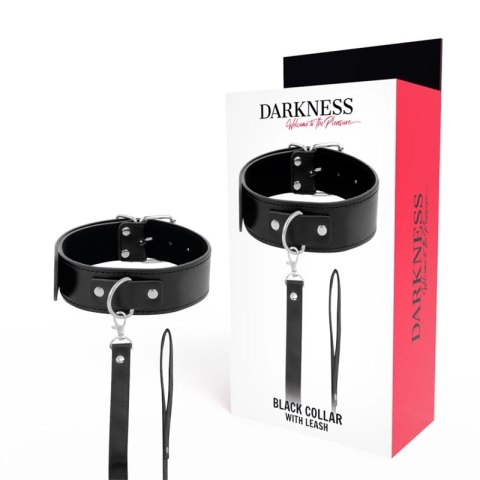 Darkness Kołnierz Pozycyjny z Smyczą Skora PVC i Łańcuch Metalowy Darkness Kołnierz Pozycyjny z Smyczą Skora PVC i Łańcuch Metalowy