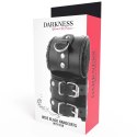 Darkness regulowane mankiety skorzane czarne z miękką podszewką