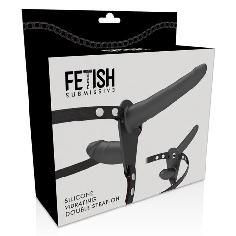 Fetish Submissive Harness Double System Czarny, Wibracja, Regulowany Fetish Submissive Harness Double System Czarny, Wibracja, Regulowany