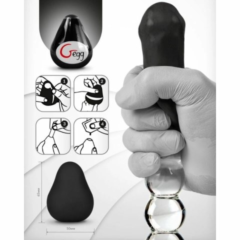 Gvibe G-Egg czarne - elastyczne jajko intymne z teksturą 3D TPE Gvibe G-Egg czarne - elastyczne jajko intymne z teksturą 3D TPE