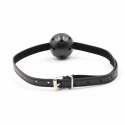 OHMAMA Ball Gag z otworami wentylacyjnymi, regulowany, czarny 4,5 cm
