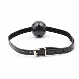 OHMAMA Ball Gag z otworami wentylacyjnymi, regulowany, czarny 4,5 cm