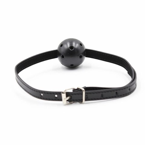 OHMAMA Ball Gag z otworami wentylacyjnymi, regulowany, czarny 4,5 cm OHMAMA Ball Gag z otworami wentylacyjnymi, regulowany, czarny 4,5 cm