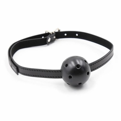 OHMAMA Ball Gag z otworami wentylacyjnymi, regulowany, czarny 4,5 cm OHMAMA Ball Gag z otworami wentylacyjnymi, regulowany, czarny 4,5 cm