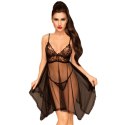 Penthouse Naughty Doll Babydoll Czarny S/M koronka, regulowane ramiączka