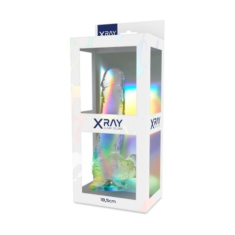 XRAY Model Clear żelowy 18,5 cm transparentny z kulkami, przyssawka XRAY Model Clear żelowy 18,5 cm transparentny z kulkami, przyssawka