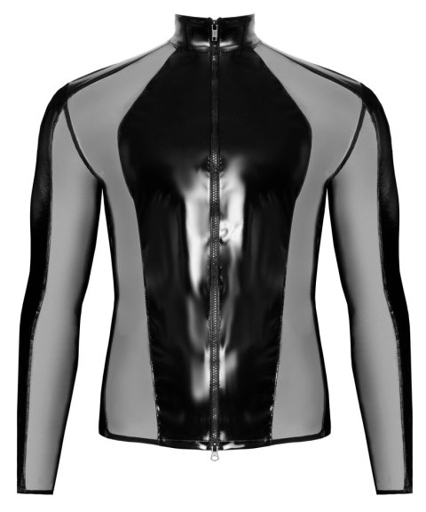 Black Level Koszula Winylowa Czarna z Siateczką 2XL Długi Rękaw Black Level Koszula Winylowa Czarna z Siateczką 2XL Długi Rękaw