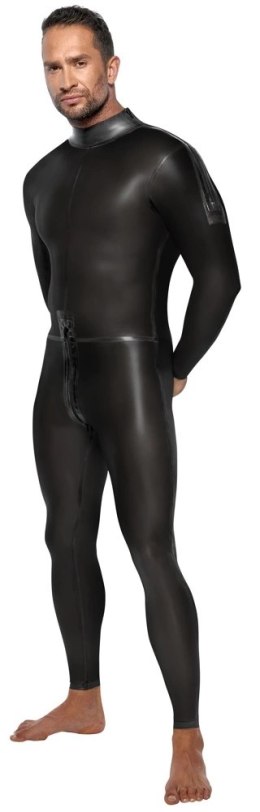LateX Kombinezon Męski Długi Przezroczysty Dymny S Latex 0.4mm