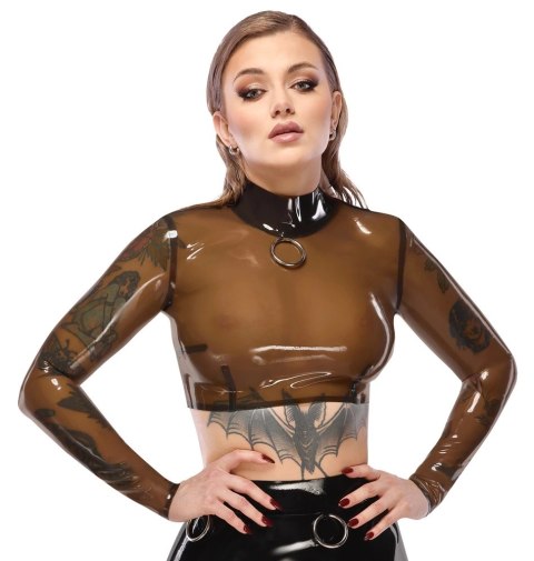 LateX Koszulka lateksowa długi rękaw bez brzucha 2XL czarna LateX Koszulka lateksowa długi rękaw bez brzucha 2XL czarna