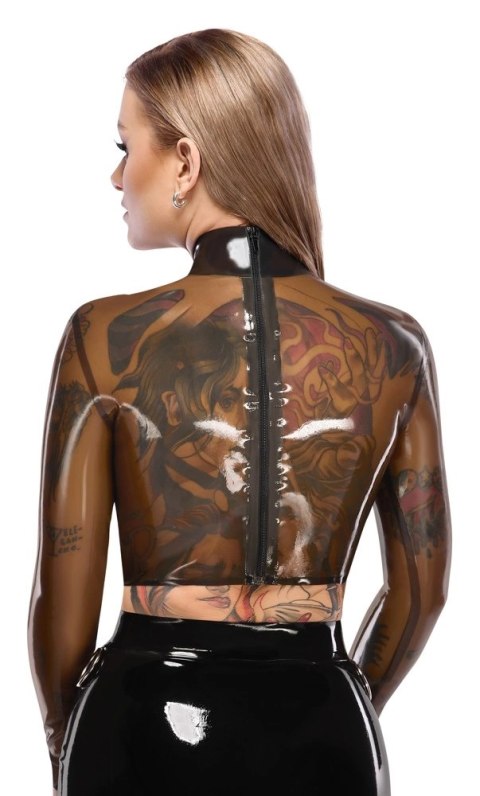 LateX Koszulka lateksowa długi rękaw bez brzucha 2XL czarna LateX Koszulka lateksowa długi rękaw bez brzucha 2XL czarna