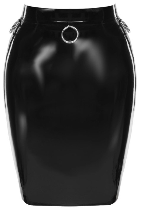 LateX Spodnica Lateksowa Czarna 2XL z Ozdobnymi Pierścieniami LateX Spodnica Lateksowa Czarna 2XL z Ozdobnymi Pierścieniami