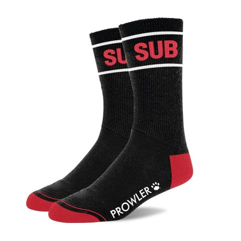 Prowler RED Sub Socks - czarne skarpety z czerwonymi akcentami, unisex Prowler RED Sub Socks - czarne skarpety z czerwonymi akcentami, unisex