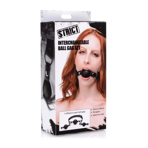 XR Brands BallGag System silikonowy zestaw 3 wymiennych kulek XR Brands BallGag System silikonowy zestaw 3 wymiennych kulek