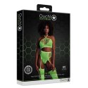 Ouch! Neon Set dwuczęściowy top z pończochami XS/L roż UV