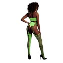 Ouch! Neon Set dwuczęściowy top z pończochami XS/L roż UV