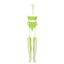 Ouch! Neon Set dwuczęściowy top z pończochami XS/L roż UV