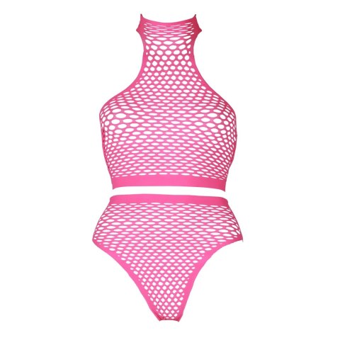 Ouch! by Shots Neon Zestaw Bielizny UV Top Stojka + Wysoki Stan XL/XXXXL
