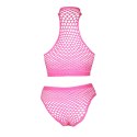 Ouch! by Shots Neon Zestaw Bielizny UV Top Stojka + Wysoki Stan XL/XXXXL