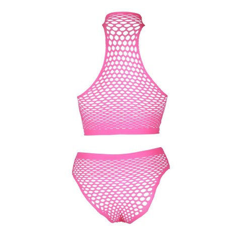 Ouch! by Shots Neon Zestaw Bielizny UV Top Stojka + Wysoki Stan XL/XXXXL