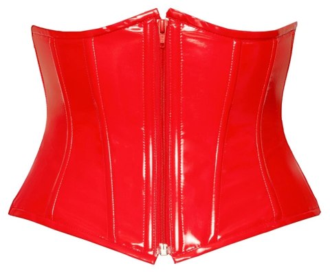 Black Level Gorset Talia Sznurowany Czerwony XL Błyszczący Zip Black Level Gorset Talia Sznurowany Czerwony XL Błyszczący Zip