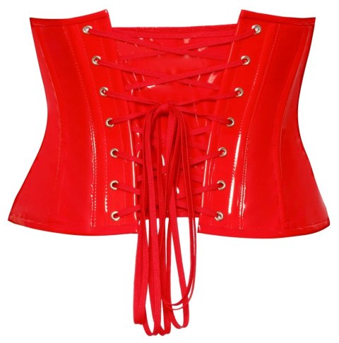 Black Level Gorset Talii Sznurowany Czerwony M Błyszczący Zip Black Level Gorset Talii Sznurowany Czerwony M Błyszczący Zip