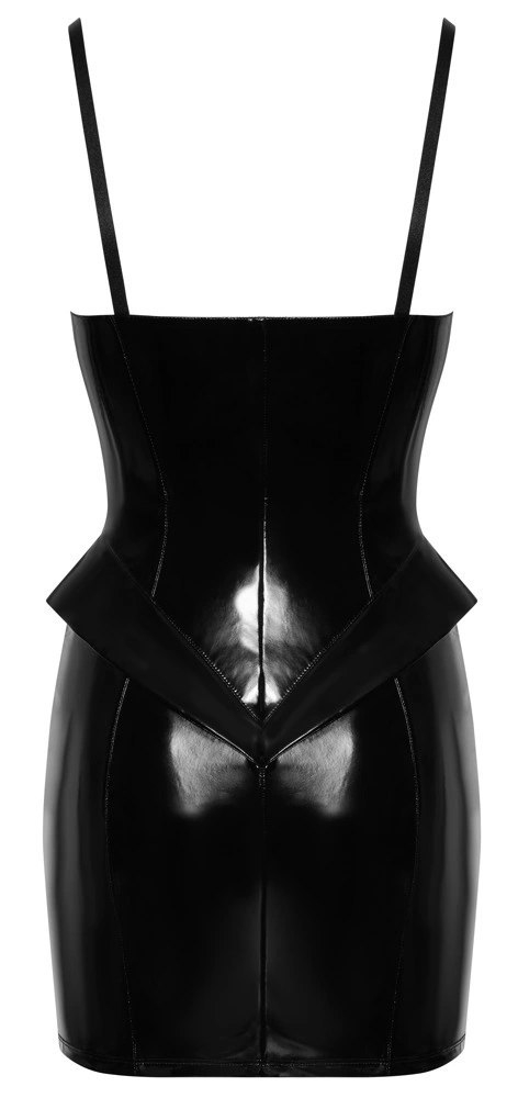 Black Level Mini Sukienka Winylowa Czarna L z Regulowanymi Ramiączkami Black Level Mini Sukienka Winylowa Czarna L z Regulowanymi Ramiączkami