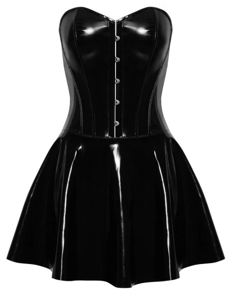 Black Level Mini Sukienka Winylowa Czarna M Błyszcząca Bez Ramiączek Black Level Mini Sukienka Winylowa Czarna M Błyszcząca Bez Ramiączek