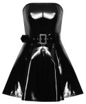 Black Level Sukienka Winylowa Czarna Bez Ramiączek M Glamour