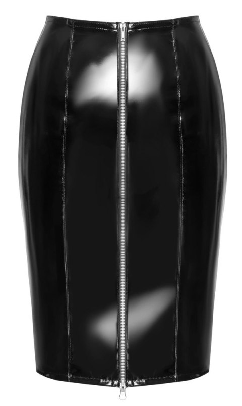Black Level Winylowa Spodnica Czarna M z Dwukierunkowym Zamkiem Black Level Winylowa Spodnica Czarna M z Dwukierunkowym Zamkiem
