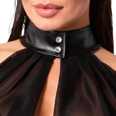 Noir Orgia Top z Tiulu Czarny Zwiewny Asymetryczny XL Noir Orgia Top z Tiulu Czarny Zwiewny Asymetryczny XL