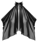 Noir Orgia Top z Tiulu Czarny Zwiewny Asymetryczny XL