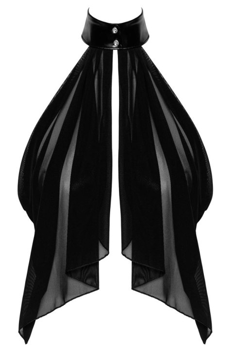 Noir Orgia Top z Tiulu Czarny Zwiewny Asymetryczny XL Noir Orgia Top z Tiulu Czarny Zwiewny Asymetryczny XL