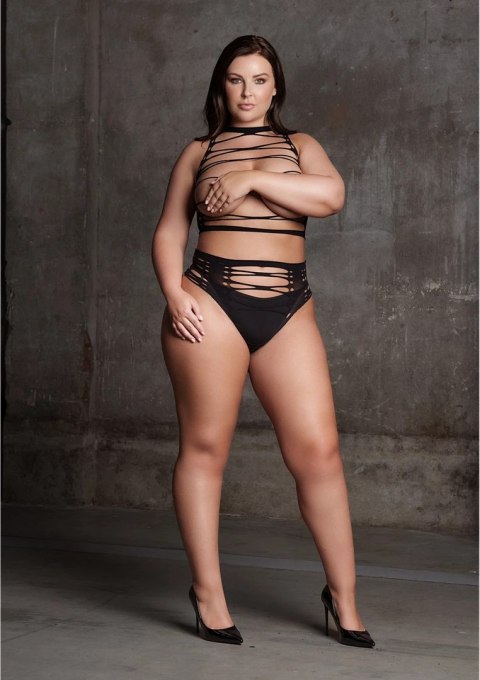 Le Desir Helike Plus Size - zestaw dwuczęściowy XL-XXXXL, czarny