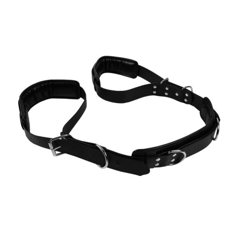 OUCH! Wyściełany pas na udo z regulacją - czarny, PU Leather OUCH! Wyściełany pas na udo z regulacją - czarny, PU Leather