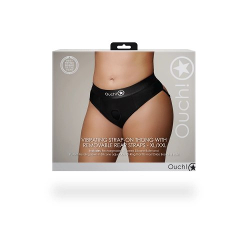 Ouch! Wibrujące stringi XL/XXL z odpinanymi paskami - system O-Ring Ouch! Wibrujące stringi XL/XXL z odpinanymi paskami - system O-Ring