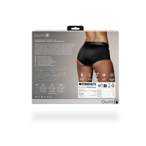 Ouch! Vibrating Strap-on Brief M/L - majtki z paskiem i wibracją Ouch! Vibrating Strap-on Brief M/L - majtki z paskiem i wibracją