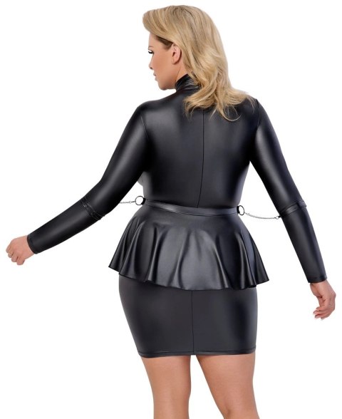 Cottelli BONDAGE sukienka matowa z mankietami, czarna 3XL Cottelli BONDAGE sukienka matowa z mankietami, czarna 3XL