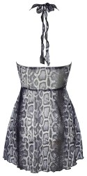 Cottelli LINGERIE Sukienka Mini Skora Węża S Transparentna Czarna