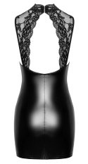 Noir Mini Sukienka Bez Rękawow Czarna S Koronka Powerwet Look
