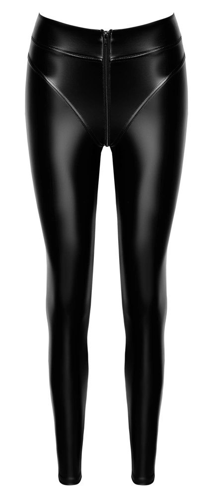 Noir Orgia Chimera legginsy czarne L, wysoka talia, zamek, powerwet look Noir Orgia Chimera legginsy czarne L, wysoka talia, zamek, powerwet look
