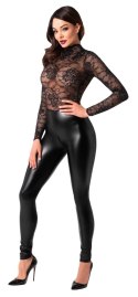 Noir Orgia Exclusive L - Czarny kombinezon koronkowy, powerwetlook