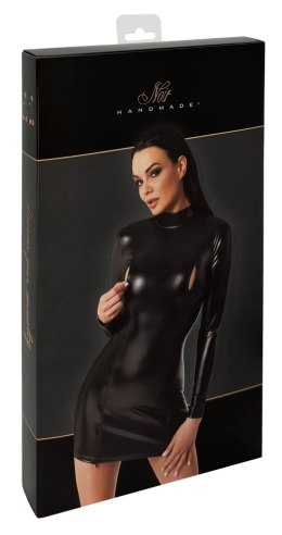 Noir Orgia Exclusive Mini Sukienka Czarna L z Długim Rękawem