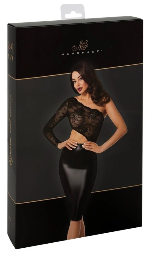 Noir Orgia XL Sukienka Czarna Koronkowa Asymetryczna Wetlook Noir Orgia XL Sukienka Czarna Koronkowa Asymetryczna Wetlook