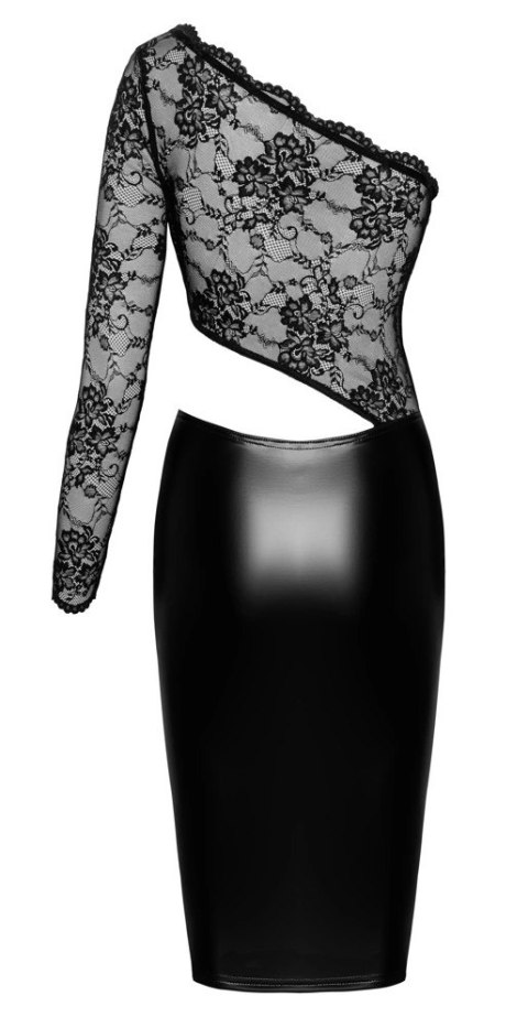 Noir Orgia XL Sukienka Czarna Koronkowa Asymetryczna Wetlook Noir Orgia XL Sukienka Czarna Koronkowa Asymetryczna Wetlook