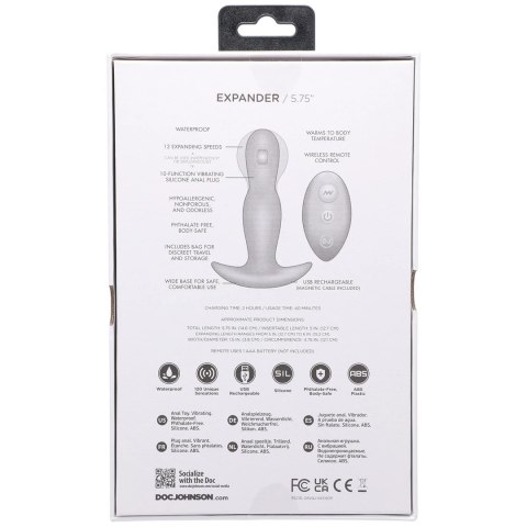 Doc Johnson A-Play Expander silikonowy korek z pilotem, funkcja rozszerzania Doc Johnson A-Play Expander silikonowy korek z pilotem, funkcja rozszerzania