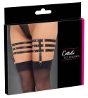 Cottelli Accessoires Pas do Pończoch 3 Paseczki Czarny S/M Regulowany