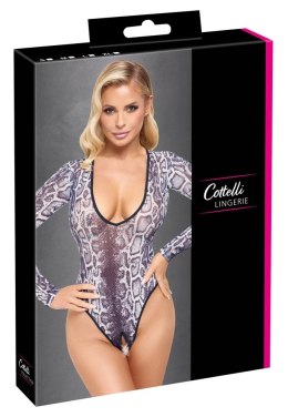 Cottelli Lingerie Body Panterkowy Powernet Długi Rękaw S
